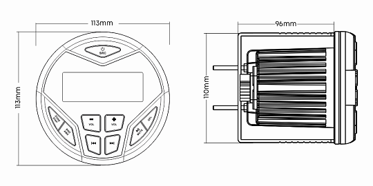 ACV AMR-601RW Морской MP3/USB ресивер