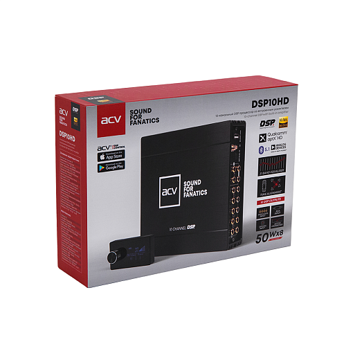 10-канальный процессор DSP со встроенным усилителем ACV DSP10HD