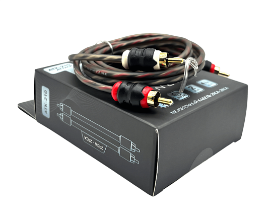 Tonemix ATK-210 Межблочный кабель 2RCA-2RCA 1м витая пара 1 экран МЕДЬ
