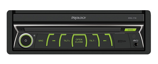Магнитола Prology DVU-710 1DIN с выдвижным экраном