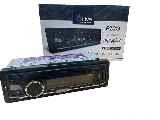 FIVE F20G (1din/зеленая/Bluetooth/USB/AUX/SD/FM/4*50)