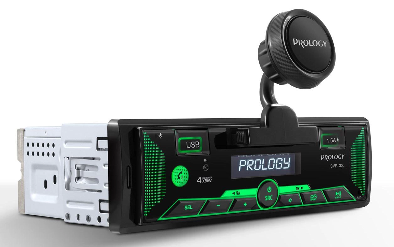 PROLOGY SMP-300 FM / USB ресивер с Bluetooth и магнитным держателем для  смартфона - купить по цене 4 690 ₽ в интернет-магазине MVA-Group