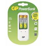 Аккумулятор + зарядное устройство GP PowerBank PB410GS130 AA 1300mAh (2шт)