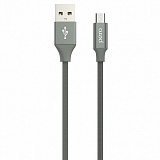 Кабель USB - micro USB PERO DC-02 micro-USB 2A 1м, серый