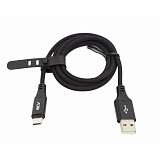Кабель USB 2.0 A(m)-Type-C ACV USB-CD1BL, 1 м, черный